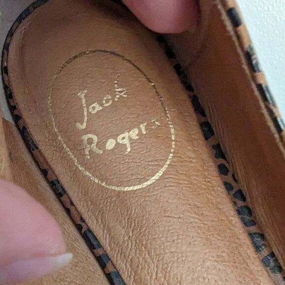 Jack Rogers Chantel Half D'Orsay Leopard Cheetah Ballet Flats Size 9 $138 - Picture 9 of 10